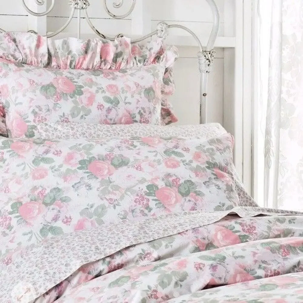 Loveshackfancy palm beach pink floral duvet cover twin XL
